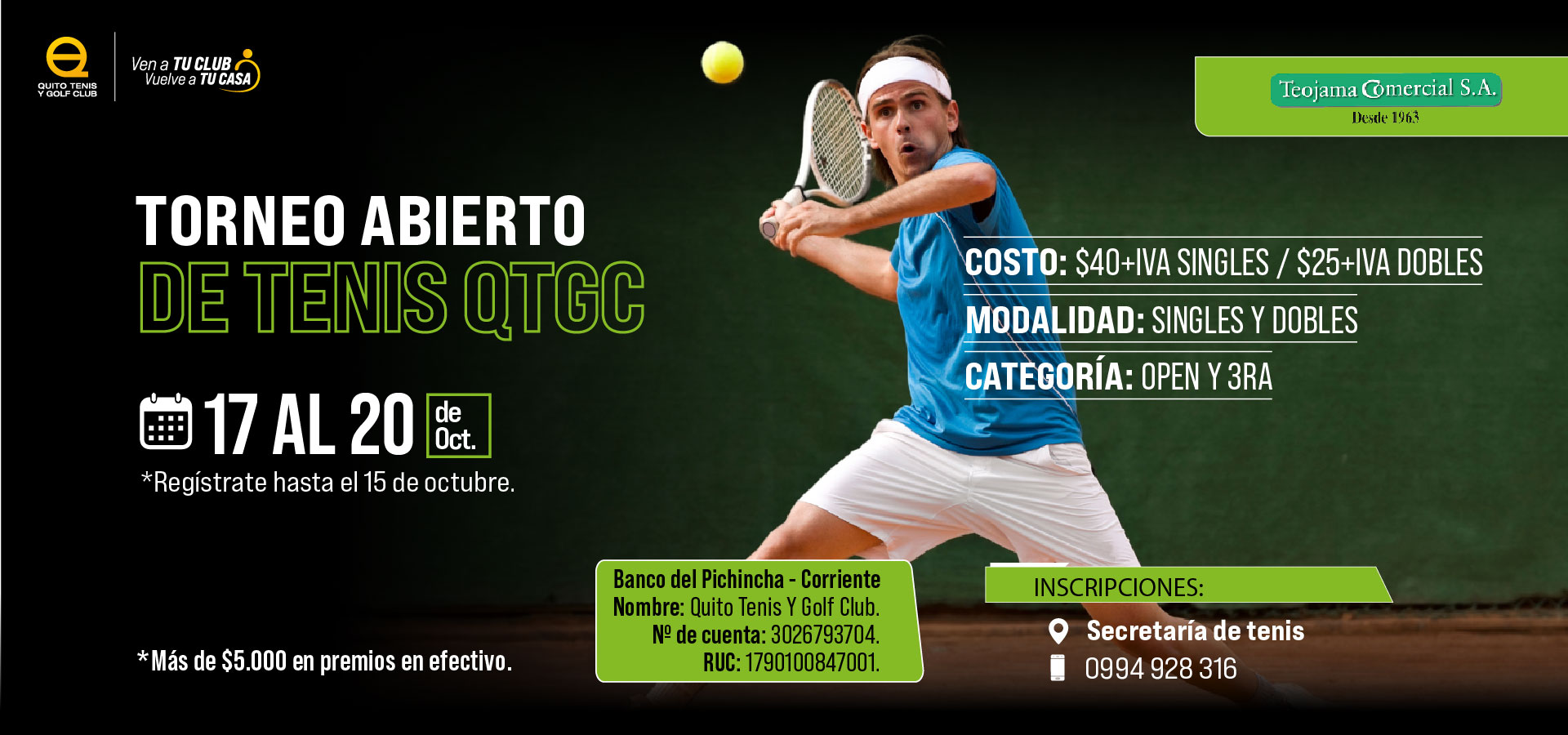 Tennis abierto QTGC Ecuador